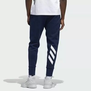 adidas Navy Blue Sweatpants with White Stripes